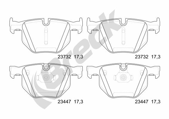 Set placute frana,frana disc 23447 00 554 10 BRECK